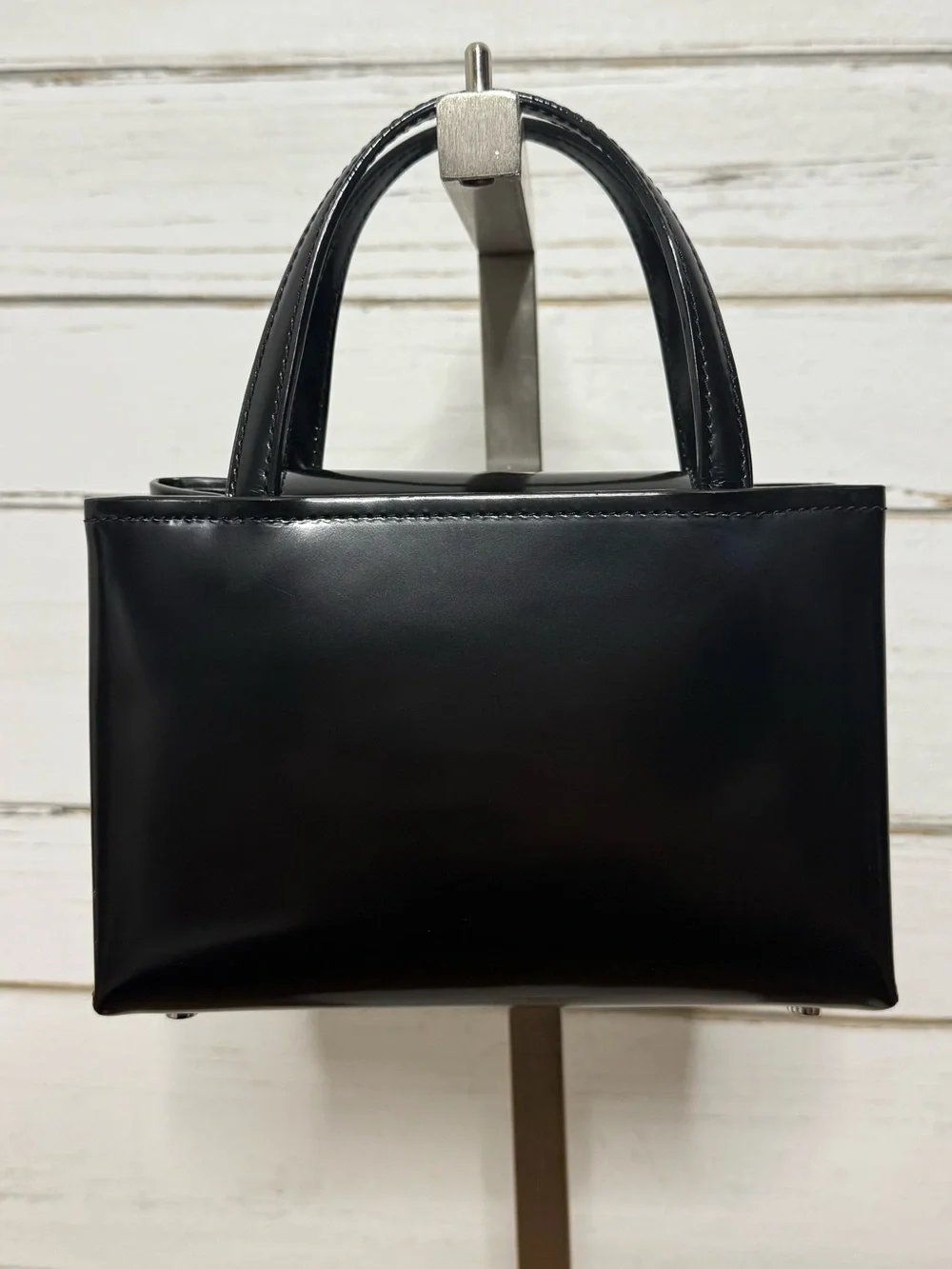 Kate Spade New York Black Patent Leather Mini Satchel Crossbody Bag